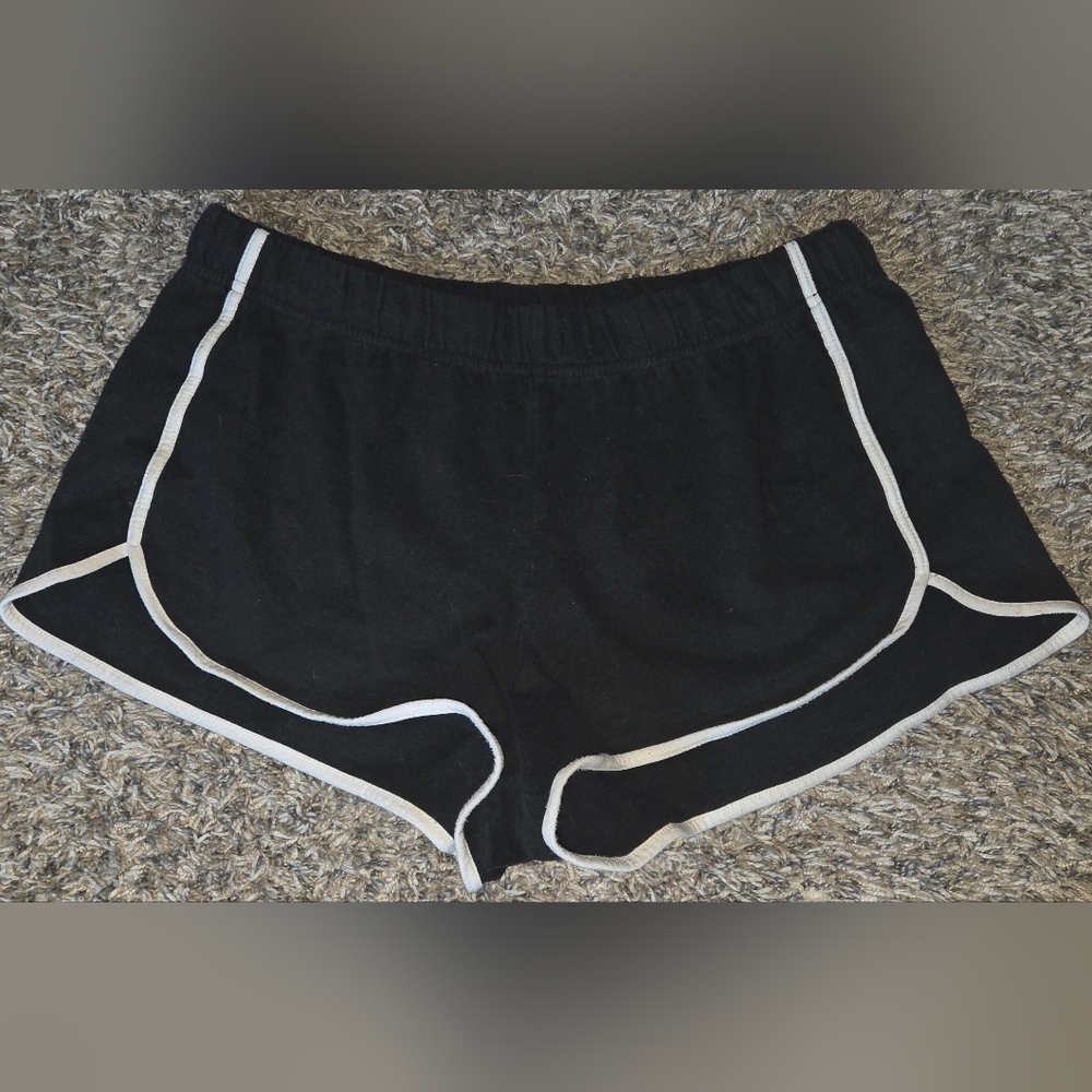 Authentic American Heritage Black Athletic Shorts with White Trim
